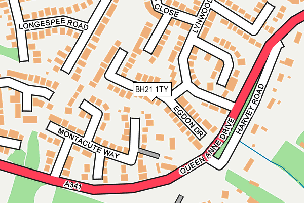 BH21 1TY map - OS OpenMap – Local (Ordnance Survey) BH21 1TY map - OS OpenMap – Local (Ordnance Survey)
