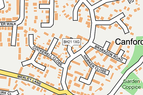 BH21 1XG map - OS OpenMap – Local (Ordnance Survey) BH21 1XG map - OS OpenMap – Local (Ordnance Survey)