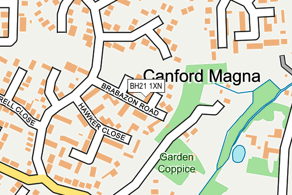 BH21 1XN map - OS OpenMap – Local (Ordnance Survey) BH21 1XN map - OS OpenMap – Local (Ordnance Survey)