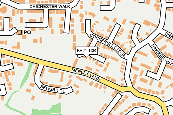 BH21 1XR map - OS OpenMap – Local (Ordnance Survey) BH21 1XR map - OS OpenMap – Local (Ordnance Survey)