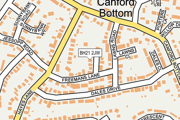 BH21 2JW map - OS OpenMap – Local (Ordnance Survey) BH21 2JW map - OS OpenMap – Local (Ordnance Survey)