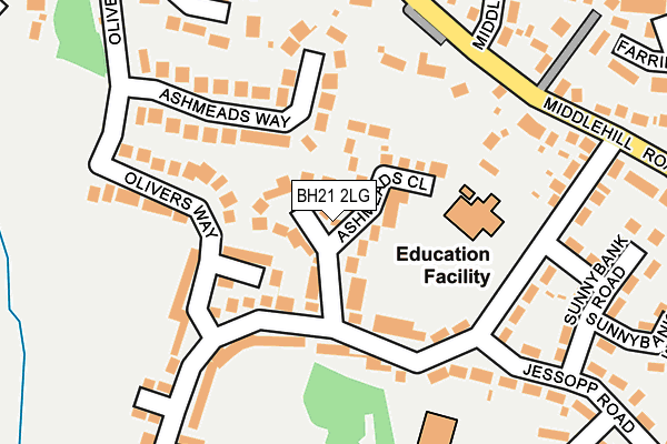 BH21 2LG map - OS OpenMap – Local (Ordnance Survey) BH21 2LG map - OS OpenMap – Local (Ordnance Survey)