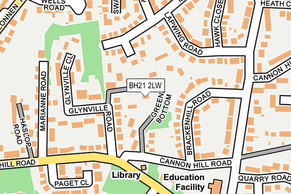 BH21 2LW map - OS OpenMap – Local (Ordnance Survey) BH21 2LW map - OS OpenMap – Local (Ordnance Survey)