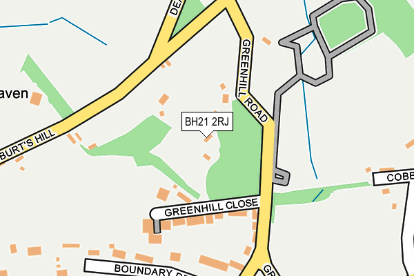 BH21 2RJ map - OS OpenMap – Local (Ordnance Survey) BH21 2RJ map - OS OpenMap – Local (Ordnance Survey)