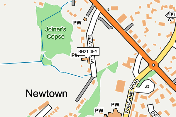 BH21 3EY map - OS OpenMap – Local (Ordnance Survey) BH21 3EY map - OS OpenMap – Local (Ordnance Survey)