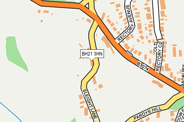 BH21 3HN map - OS OpenMap – Local (Ordnance Survey) BH21 3HN map - OS OpenMap – Local (Ordnance Survey)