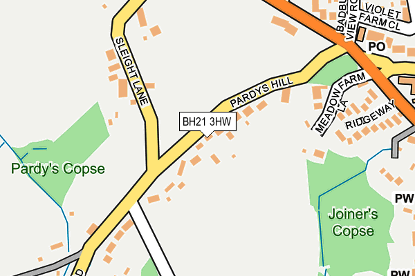 BH21 3HW map - OS OpenMap – Local (Ordnance Survey) BH21 3HW map - OS OpenMap – Local (Ordnance Survey)