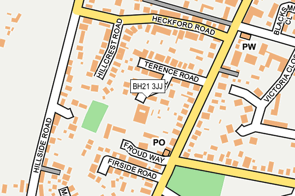 BH21 3JJ map - OS OpenMap – Local (Ordnance Survey) BH21 3JJ map - OS OpenMap – Local (Ordnance Survey)