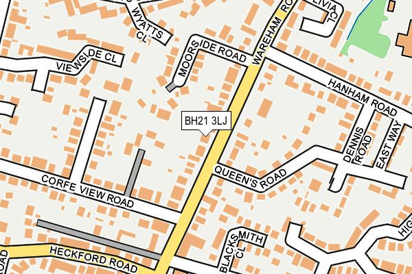 BH21 3LJ map - OS OpenMap – Local (Ordnance Survey) BH21 3LJ map - OS OpenMap – Local (Ordnance Survey)