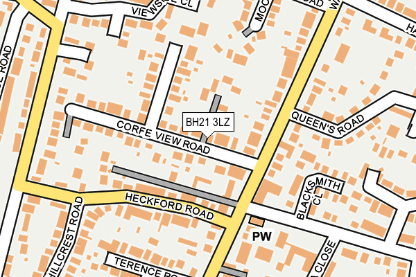 BH21 3LZ map - OS OpenMap – Local (Ordnance Survey) BH21 3LZ map - OS OpenMap – Local (Ordnance Survey)