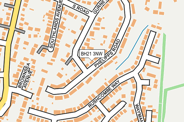 BH21 3NW map - OS OpenMap – Local (Ordnance Survey) BH21 3NW map - OS OpenMap – Local (Ordnance Survey)