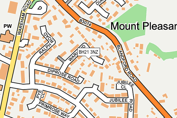 BH21 3NZ map - OS OpenMap – Local (Ordnance Survey) BH21 3NZ map - OS OpenMap – Local (Ordnance Survey)