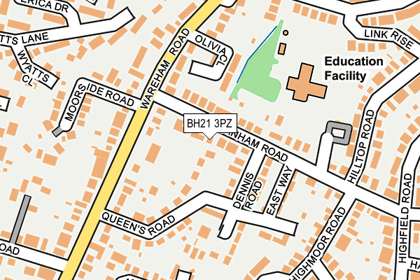 BH21 3PZ map - OS OpenMap – Local (Ordnance Survey) BH21 3PZ map - OS OpenMap – Local (Ordnance Survey)