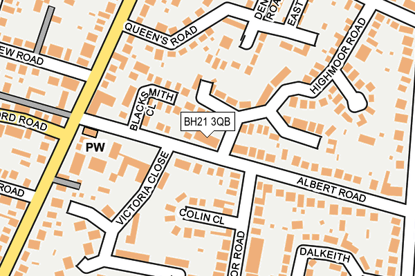 BH21 3QB map - OS OpenMap – Local (Ordnance Survey) BH21 3QB map - OS OpenMap – Local (Ordnance Survey)