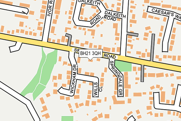 BH21 3QH map - OS OpenMap – Local (Ordnance Survey) BH21 3QH map - OS OpenMap – Local (Ordnance Survey)