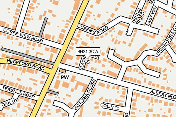 BH21 3QW map - OS OpenMap – Local (Ordnance Survey) BH21 3QW map - OS OpenMap – Local (Ordnance Survey)