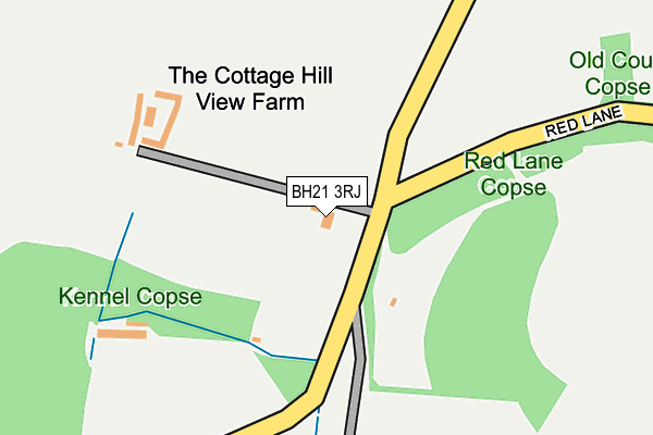 BH21 3RJ map - OS OpenMap – Local (Ordnance Survey)