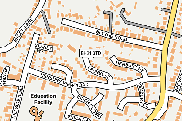 BH21 3TD map - OS OpenMap – Local (Ordnance Survey) BH21 3TD map - OS OpenMap – Local (Ordnance Survey)