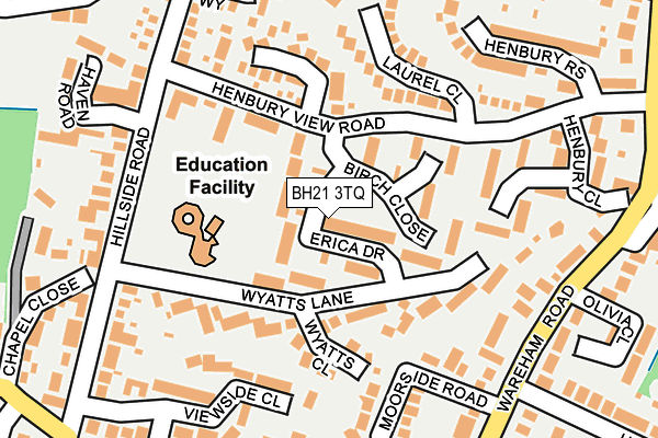 BH21 3TQ map - OS OpenMap – Local (Ordnance Survey) BH21 3TQ map - OS OpenMap – Local (Ordnance Survey)