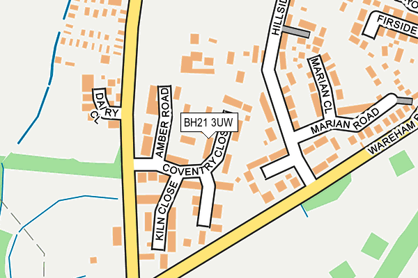 BH21 3UW map - OS OpenMap – Local (Ordnance Survey) BH21 3UW map - OS OpenMap – Local (Ordnance Survey)