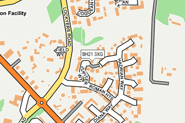 BH21 3XG map - OS OpenMap – Local (Ordnance Survey) BH21 3XG map - OS OpenMap – Local (Ordnance Survey)
