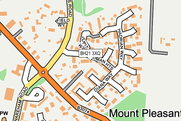 BH21 3XQ map - OS OpenMap – Local (Ordnance Survey) BH21 3XQ map - OS OpenMap – Local (Ordnance Survey)