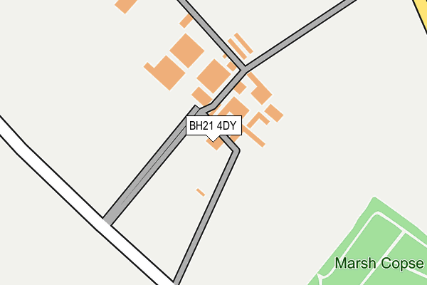 BH21 4DY map - OS OpenMap – Local (Ordnance Survey) BH21 4DY map - OS OpenMap – Local (Ordnance Survey)