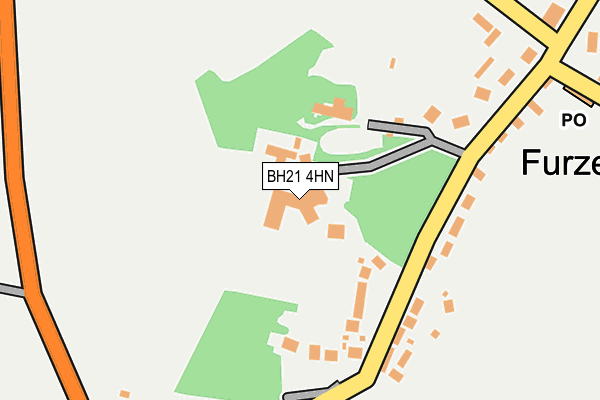 BH21 4HN map - OS OpenMap – Local (Ordnance Survey) BH21 4HN map - OS OpenMap – Local (Ordnance Survey)