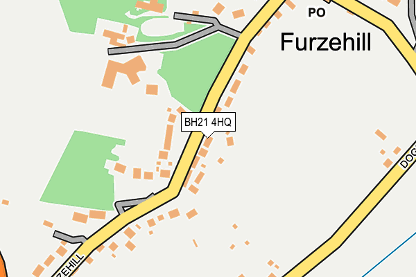 BH21 4HQ map - OS OpenMap – Local (Ordnance Survey) BH21 4HQ map - OS OpenMap – Local (Ordnance Survey)