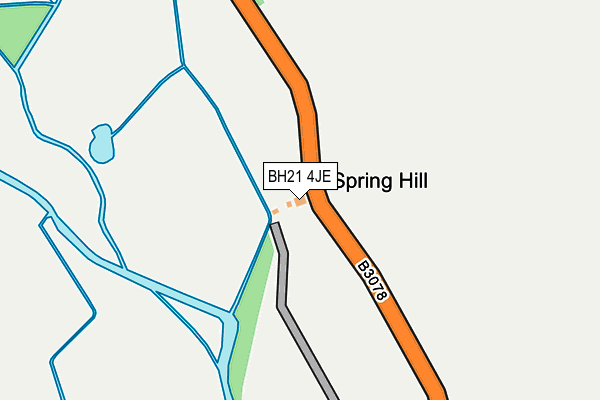 BH21 4JE map - OS OpenMap – Local (Ordnance Survey) BH21 4JE map - OS OpenMap – Local (Ordnance Survey)