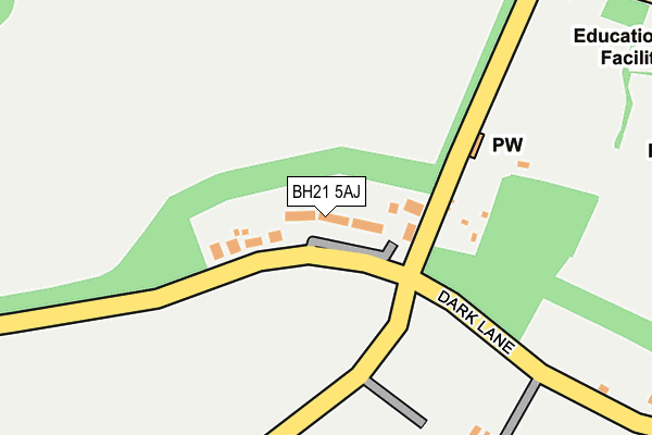 BH21 5AJ map - OS OpenMap – Local (Ordnance Survey) BH21 5AJ map - OS OpenMap – Local (Ordnance Survey)
