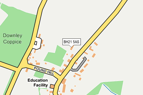 BH21 5AS map - OS OpenMap – Local (Ordnance Survey) BH21 5AS map - OS OpenMap – Local (Ordnance Survey)