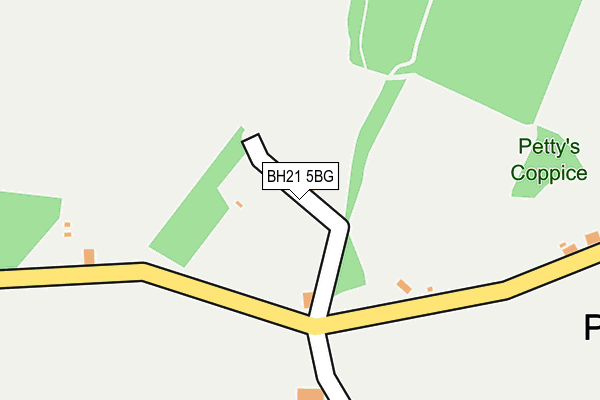 BH21 5BG map - OS OpenMap – Local (Ordnance Survey) BH21 5BG map - OS OpenMap – Local (Ordnance Survey)