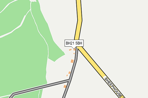 BH21 5BH map - OS OpenMap – Local (Ordnance Survey) BH21 5BH map - OS OpenMap – Local (Ordnance Survey)