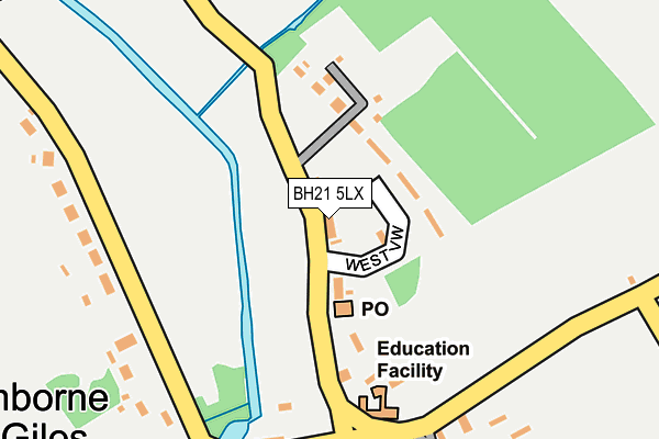 BH21 5LX map - OS OpenMap – Local (Ordnance Survey)