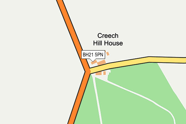 BH21 5PN map - OS OpenMap – Local (Ordnance Survey) BH21 5PN map - OS OpenMap – Local (Ordnance Survey)