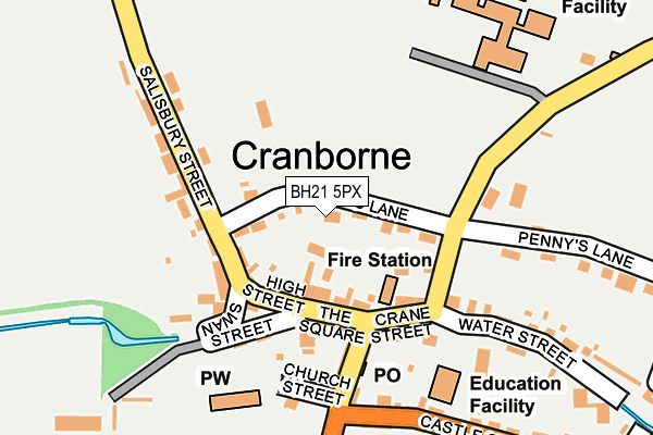 BH21 5PX map - OS OpenMap – Local (Ordnance Survey) BH21 5PX map - OS OpenMap – Local (Ordnance Survey)