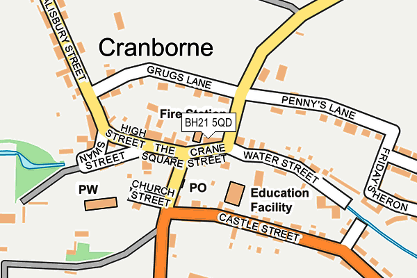 BH21 5QD map - OS OpenMap – Local (Ordnance Survey) BH21 5QD map - OS OpenMap – Local (Ordnance Survey)
