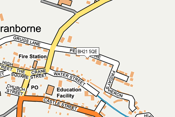 BH21 5QE map - OS OpenMap – Local (Ordnance Survey) BH21 5QE map - OS OpenMap – Local (Ordnance Survey)