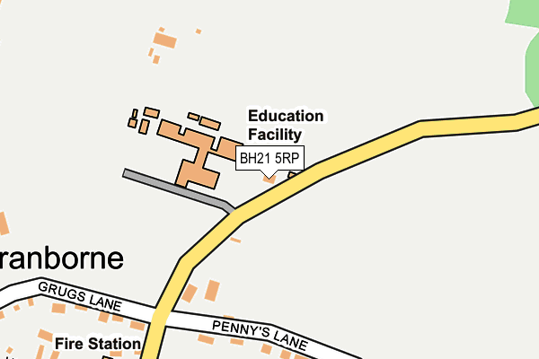 BH21 5RP map - OS OpenMap – Local (Ordnance Survey) BH21 5RP map - OS OpenMap – Local (Ordnance Survey)
