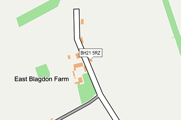 BH21 5RZ map - OS OpenMap – Local (Ordnance Survey) BH21 5RZ map - OS OpenMap – Local (Ordnance Survey)
