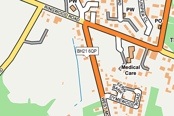 BH21 6QP map - OS OpenMap – Local (Ordnance Survey) BH21 6QP map - OS OpenMap – Local (Ordnance Survey)
