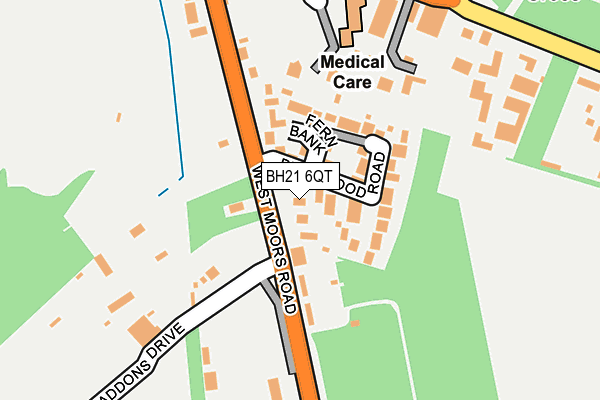 BH21 6QT map - OS OpenMap – Local (Ordnance Survey) BH21 6QT map - OS OpenMap – Local (Ordnance Survey)