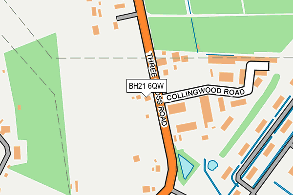BH21 6QW map - OS OpenMap – Local (Ordnance Survey) BH21 6QW map - OS OpenMap – Local (Ordnance Survey)