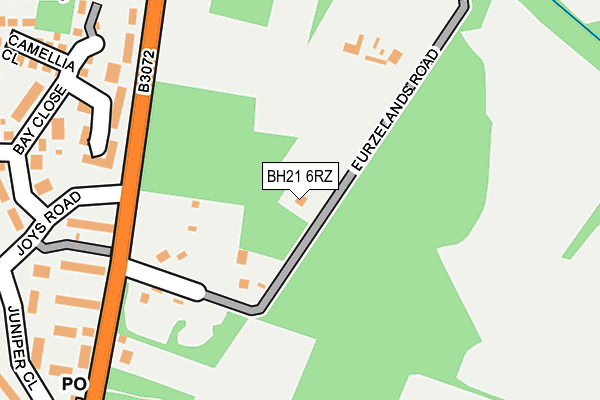 BH21 6RZ map - OS OpenMap – Local (Ordnance Survey) BH21 6RZ map - OS OpenMap – Local (Ordnance Survey)