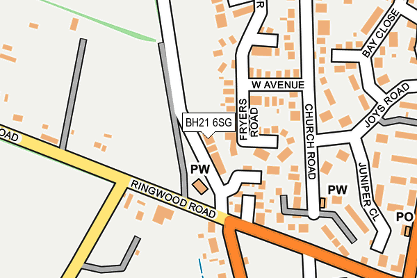 BH21 6SG map - OS OpenMap – Local (Ordnance Survey) BH21 6SG map - OS OpenMap – Local (Ordnance Survey)