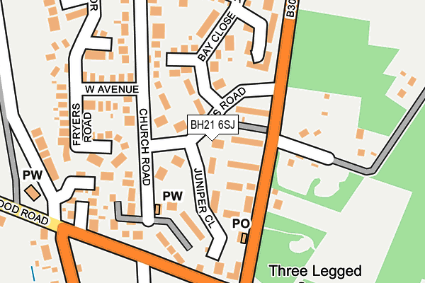 BH21 6SJ map - OS OpenMap – Local (Ordnance Survey) BH21 6SJ map - OS OpenMap – Local (Ordnance Survey)