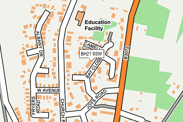 BH21 6SW map - OS OpenMap – Local (Ordnance Survey) BH21 6SW map - OS OpenMap – Local (Ordnance Survey)