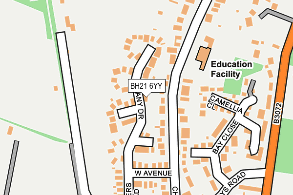 BH21 6YY map - OS OpenMap – Local (Ordnance Survey) BH21 6YY map - OS OpenMap – Local (Ordnance Survey)