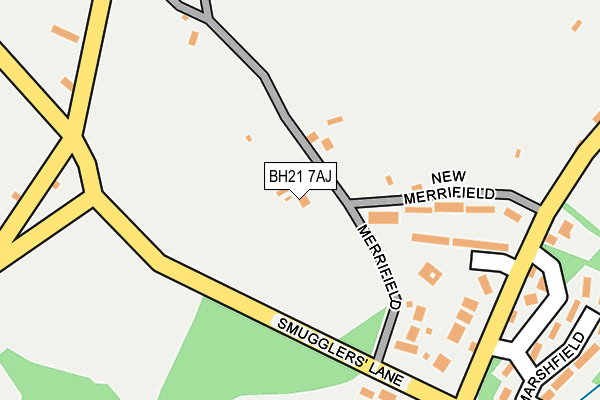 BH21 7AJ map - OS OpenMap – Local (Ordnance Survey) BH21 7AJ map - OS OpenMap – Local (Ordnance Survey)